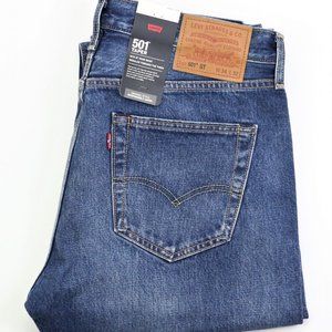 New Levi's W34 L32 Premium 501 Slim Taper Fit Selvedge Jeans Men's Size